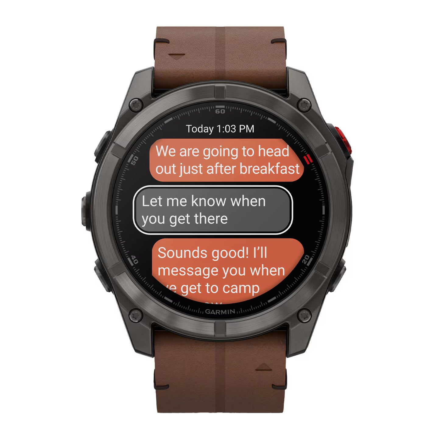 Garmin Fēnix® 8 Pro 51mm AMOLED Akıllı Saat – Kahverengi Kayış