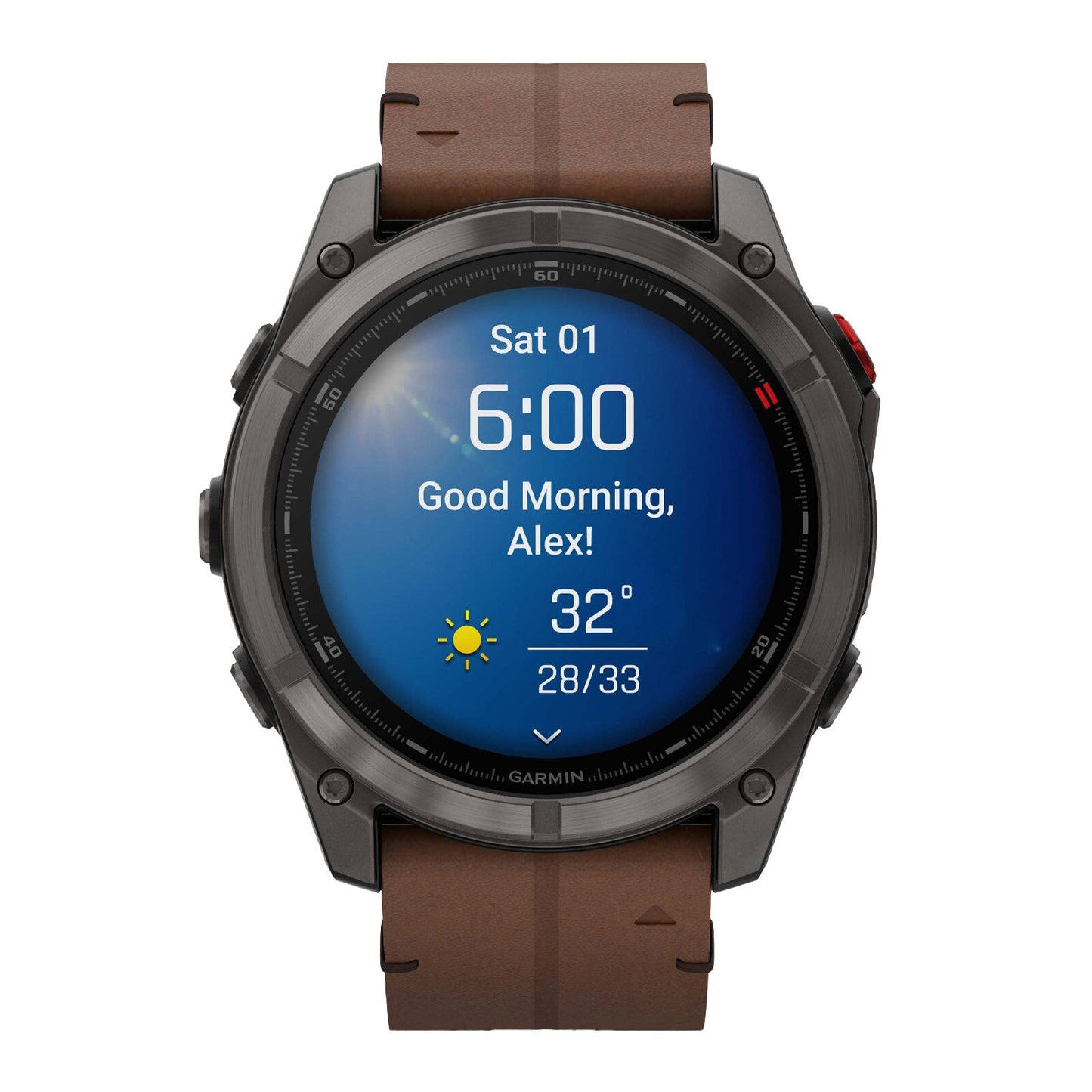 Garmin Fēnix® 8 Pro 51mm AMOLED Akıllı Saat – Kahverengi Kayış