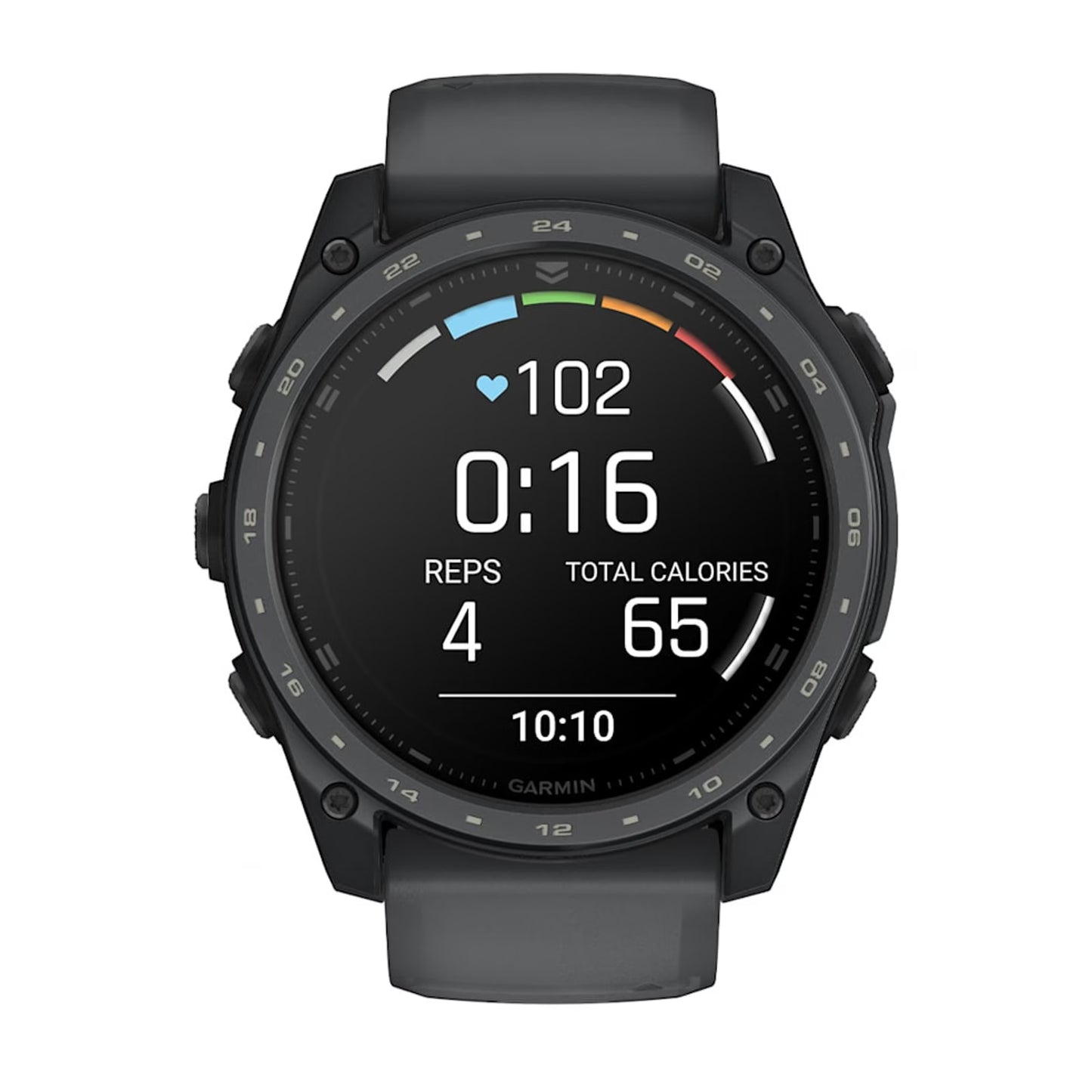 Garmin Tactix® 8 Cerakote 51mm AMOLED Akıllı Saat – Siyah Silikon Kayış