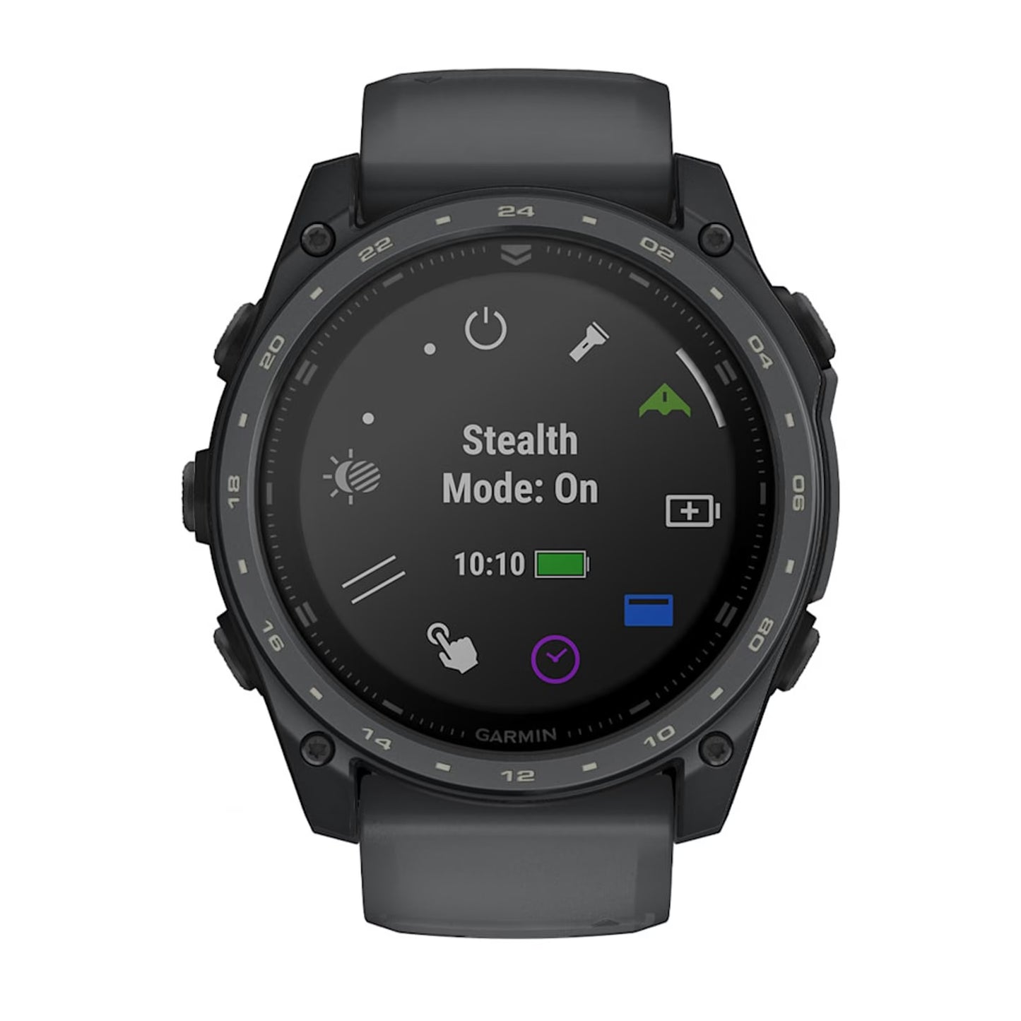 Garmin Tactix® 8 Cerakote 51mm AMOLED Akıllı Saat – Siyah Silikon Kayış
