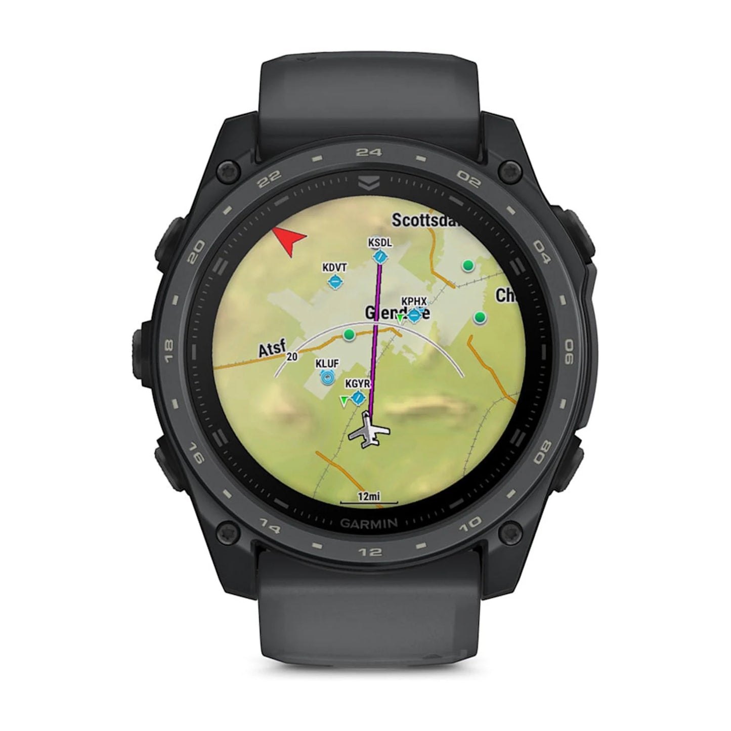 Garmin Tactix® 8 Cerakote 51mm AMOLED Akıllı Saat – Siyah Silikon Kayış