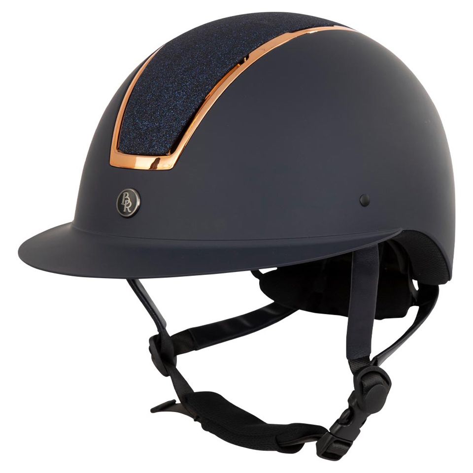 BR Omega Glitter Binicilik Kaskı (Black/Rosegold)