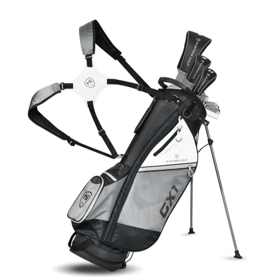 Masters GX1 Golf Seti – 11 Parça (Sağ El, Grafit Şaft, Stand Bag, Siyah/Gri)